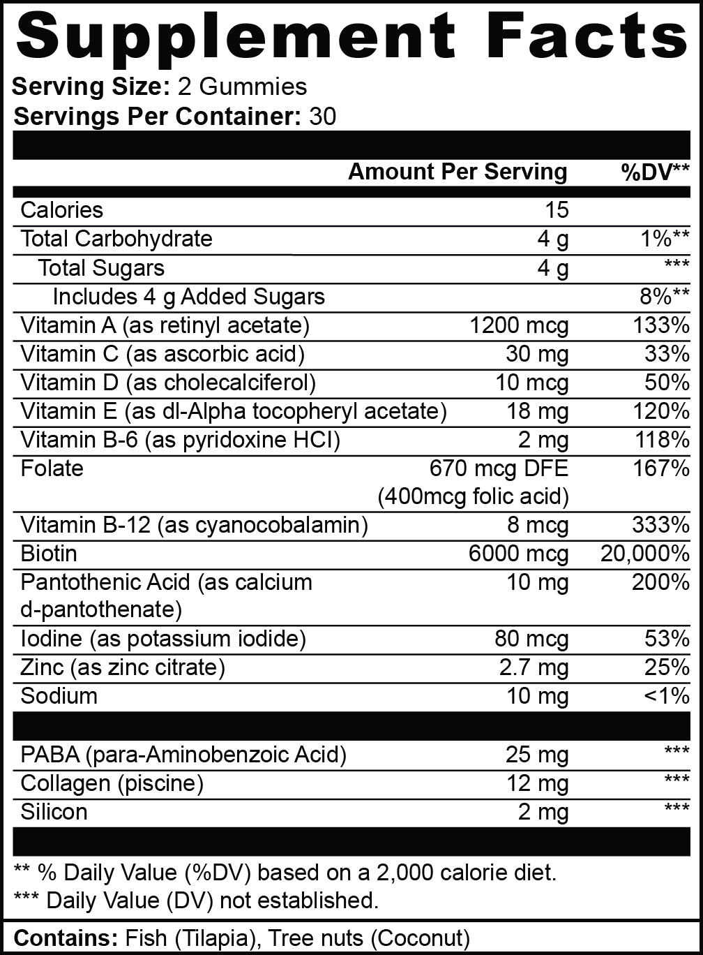 Hair Nutrition Complex Gummies